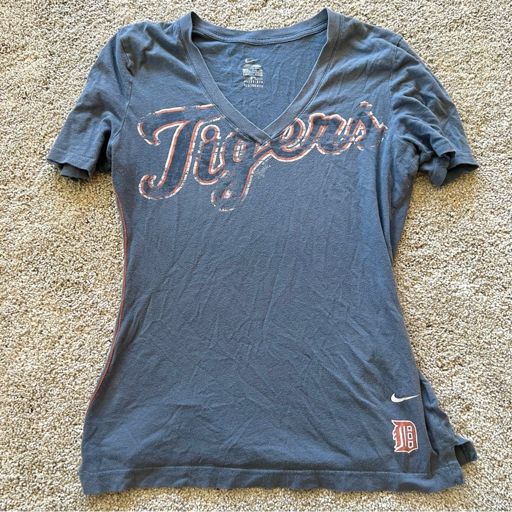 Nike - Women’s (S) MLB Detroit Tigers Baseball Blue T-Shirt